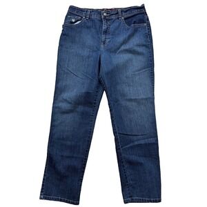 Gloria Vanderbilt Womens Size 14S Blue Jeans Straight Leg Medium Wash
